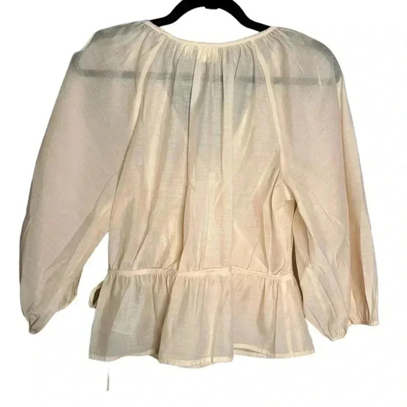 NWT Levi’s DELILAH WRAP PUFF SLEEVE TOP Small - Picture 6 of 8